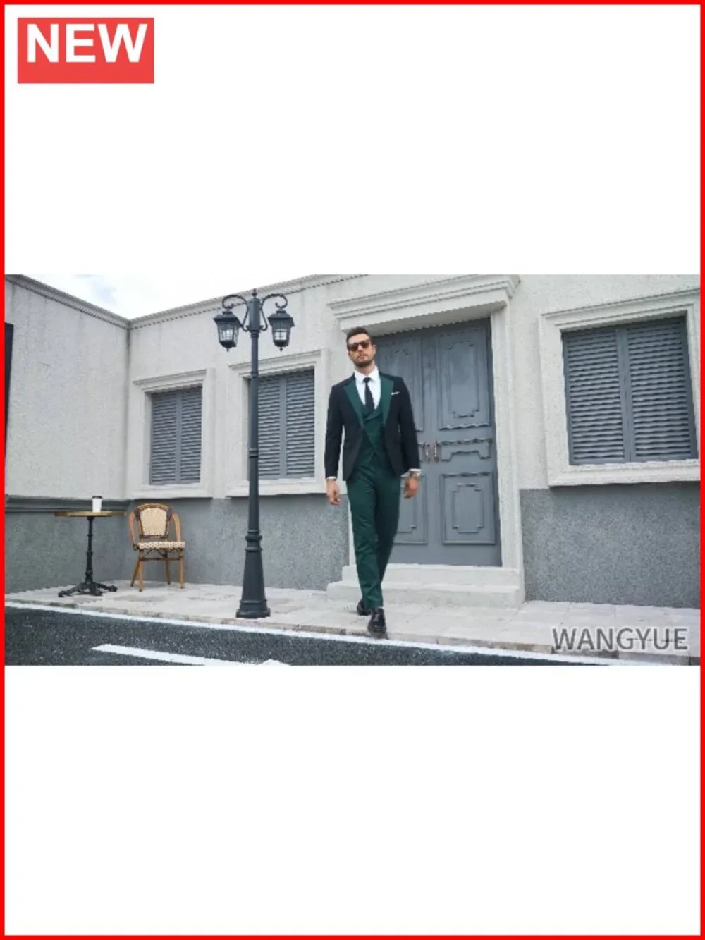 Men's 3 Piece Slim Fit Suit Set Blazer Vest Pants Wedding Tuxedo